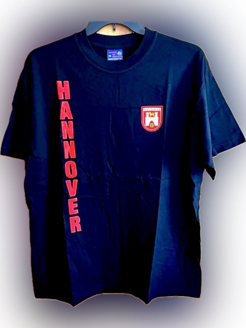 Hannover Germany City Coat of Arms Black Graphic T Shirt 100% Cotton Mens XL NWT
